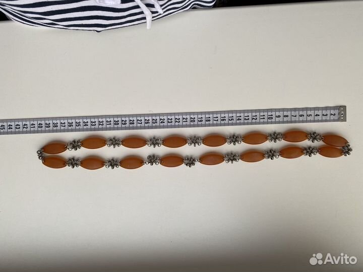 Редкое янтарное винтажные колье, Прибалтика, 70 гр