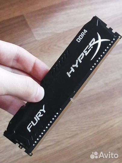 Оперативная память (х1) 8 GB HyperX Fury 2400 мгц