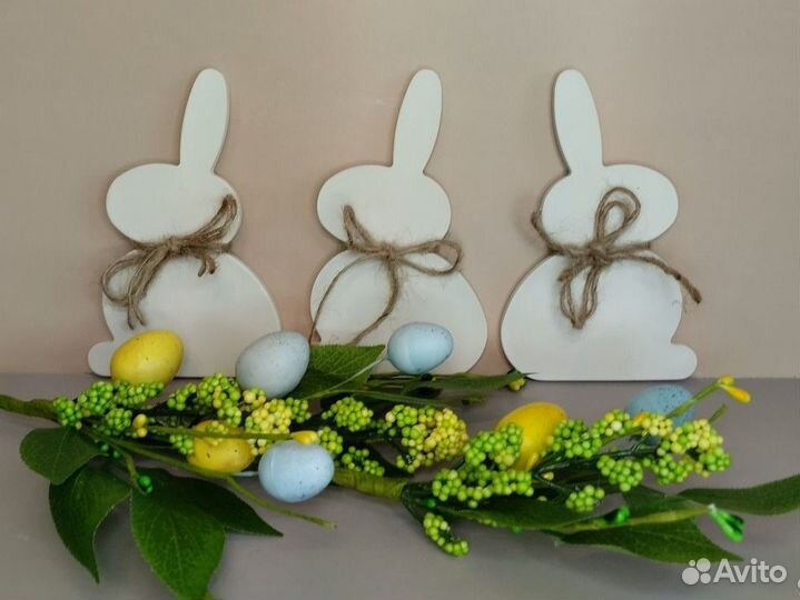 Фигурка из гипса декор пасхальный зайчик
