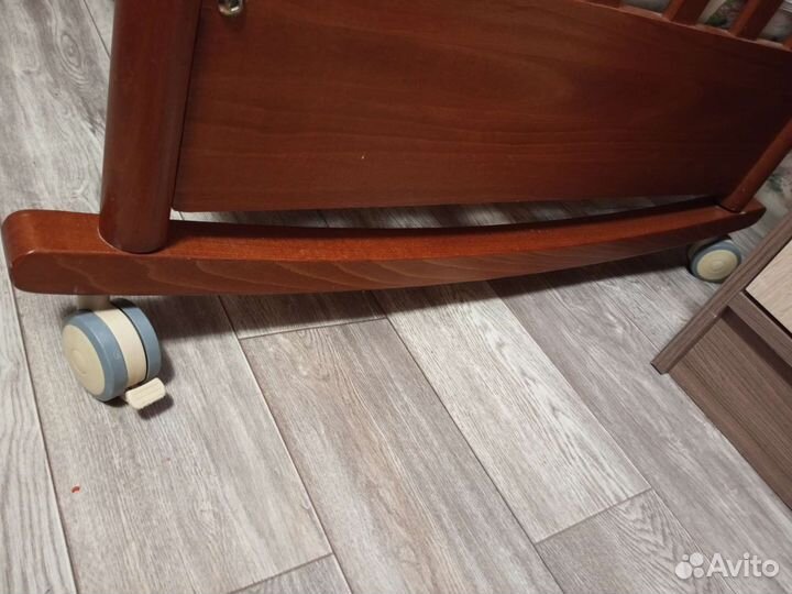 Детская кроватка качалка Papaloni с орто. матрасом