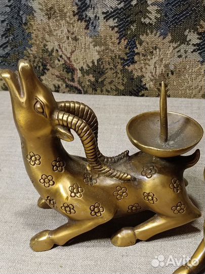 Бронзовые подсвечники пара