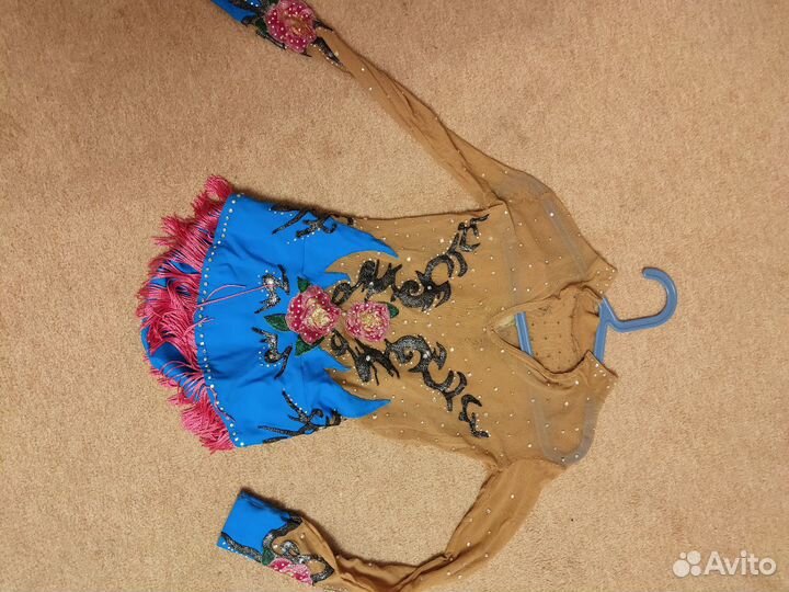 Купальник для гимнастики голубой