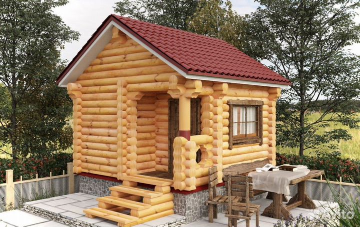 Сруб бани 3х3