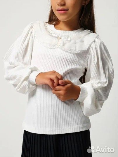 Кофта школьная для девочки 140 размер белая