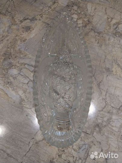 Хрустальная салатница - ладья