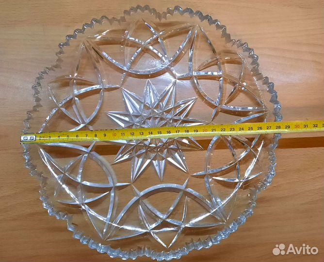 Хрустальное блюдо винтаж