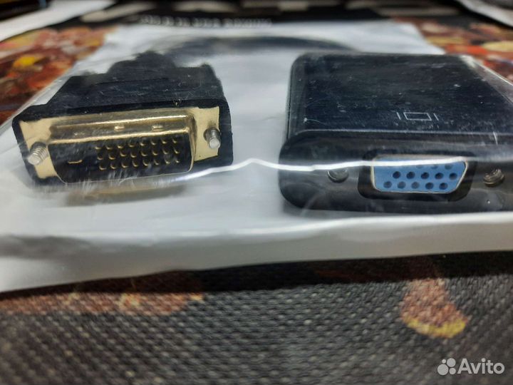Переходник DVI-D - VGA, Display port - VGA