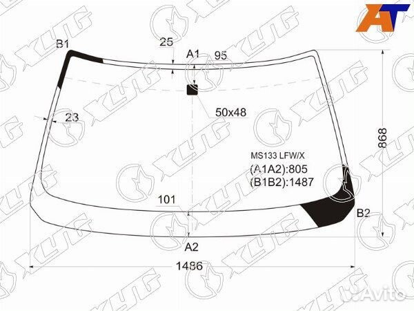 Стекло лобовое toyota crown