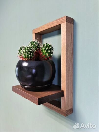 Полка для кактуса, полка для кашпо, вазы