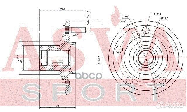 Ступица передняя hnwh-REF asva