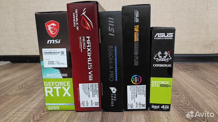 Коробки от видеокарт и материнских плат