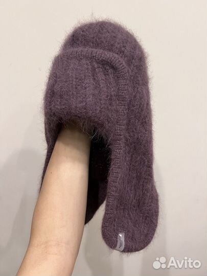 Шапка-ушанка женская из ангоры