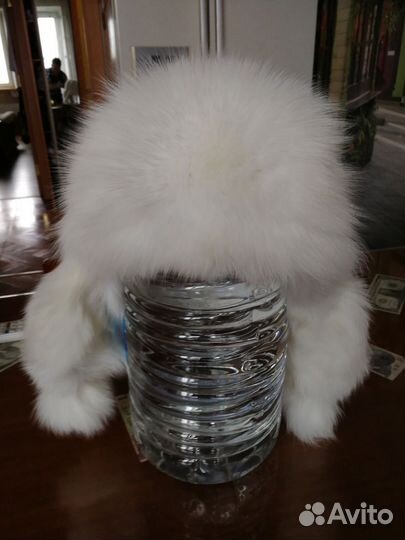 Шапка песец белая