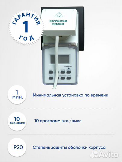 Розетка с таймером Feron TM23 недельная 23206