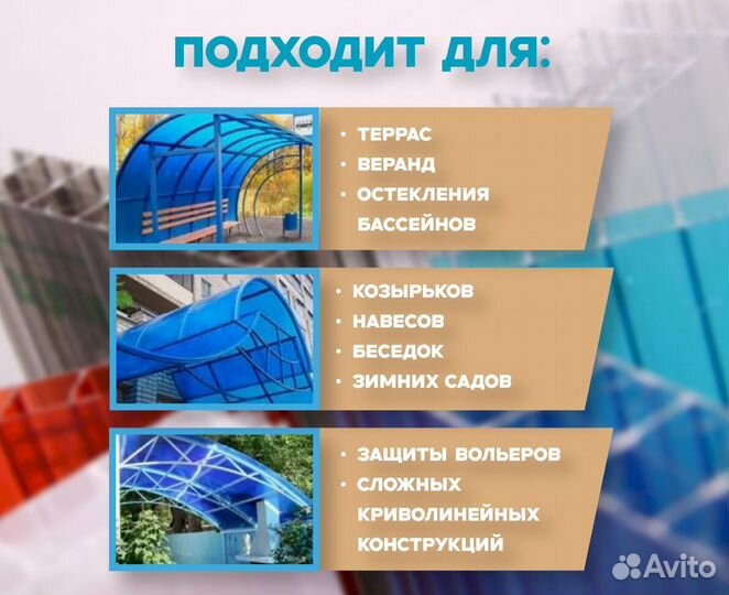 Сотовый поликарбонат Skyglass Зеленый