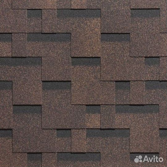 Гибкая черепица Деке Standart Тетрис Коричневый