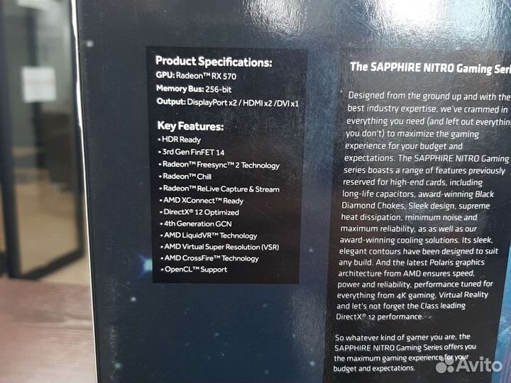 Sapphire nitro RX 570 8 Gb