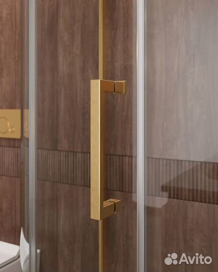 Душевой уголок Cezares Molveno 110x110 molveno-R-11-90+20-C-boro-IV профиль Брашированное золото сте