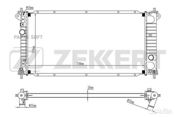 Радиатор охлаждения двигателя SsangYong Actyon II