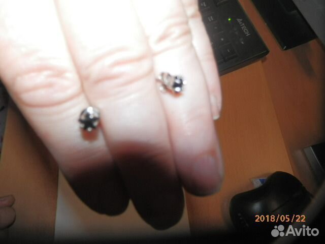 Серебряные серьги-гвоздики