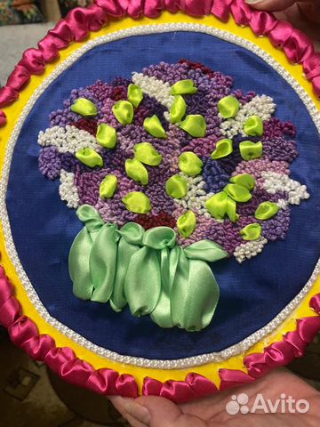 Картина вышивка лентами