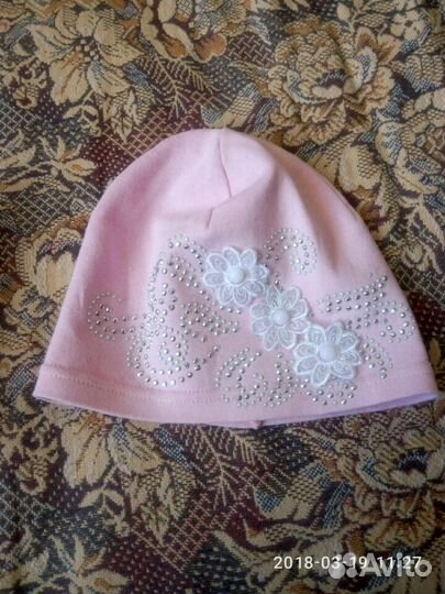 Шапочки на девочку 3-5 лет