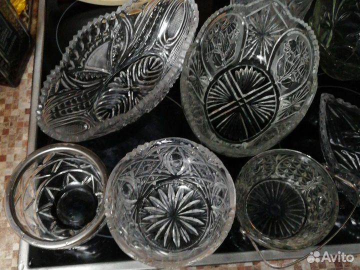 Ложки, вилки, ножи СССР, хрусталь