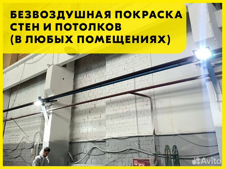 Покраска стен, полов, потолков