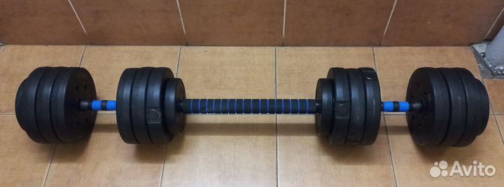 Гантели по 19 кг+ переходник