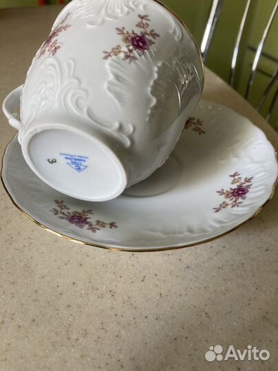 Чашка с блюдцем фарфор Польша