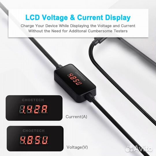 USB Кабель Type C с дисплеем VA
