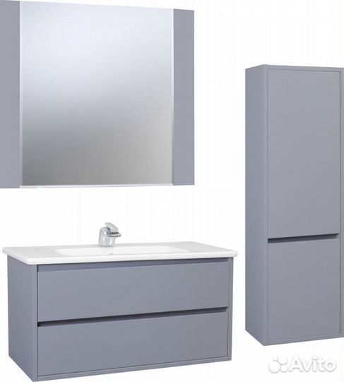 Тумба для комплекта Bellezza Лоренцо 100 серебро