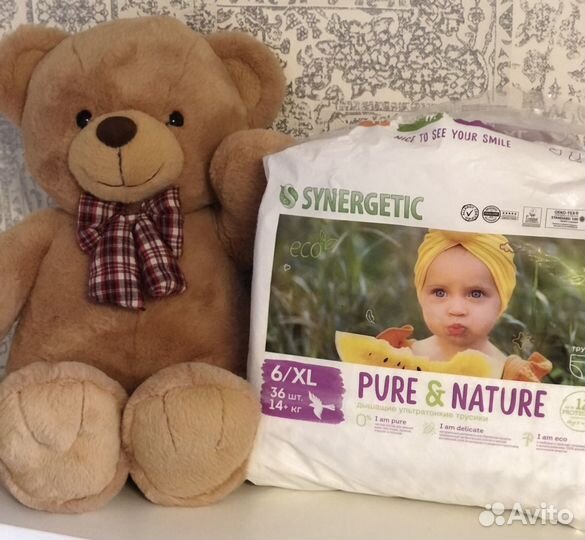 Подгузники синергетик (sinergetic) 6/XL
