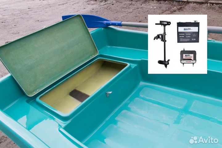 Гребная лодка с электромотором Тортилла-3 с Рундук