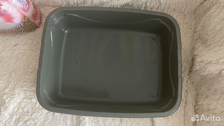 Туалет-лоток для кошек большой и наполнитель