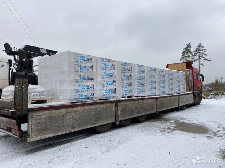 Газобетонные блоки 400 x 250 x 600 D 500