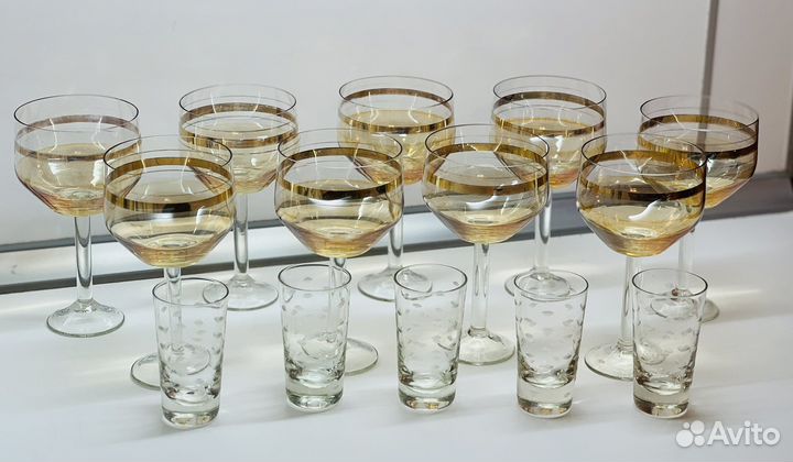 Рюмка, бокалы, графины, стаканы времен СССР