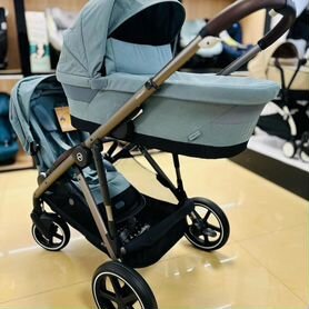 Cybex gazelle s sky blue люлька + прогул. блок