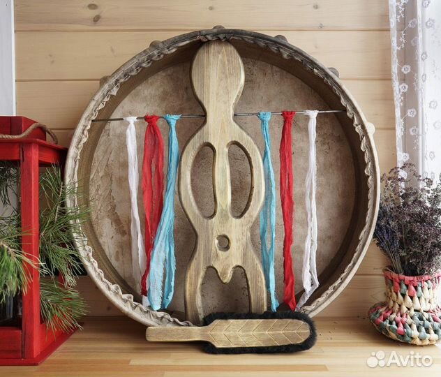 Большой шаманский бубен 60см