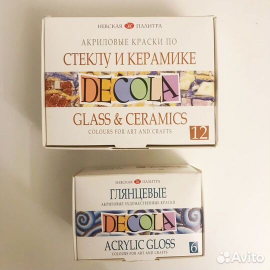 Акриловые краски по стеклу, для батика