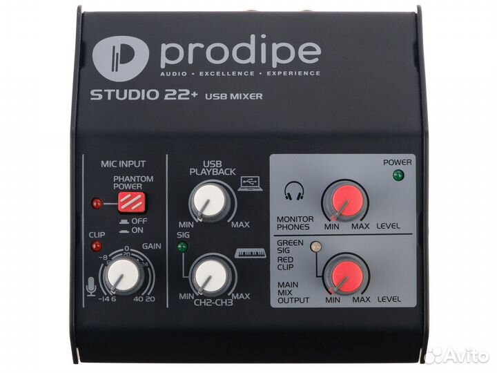 Studio22+ Аудио интерфейс USB, Prodipe