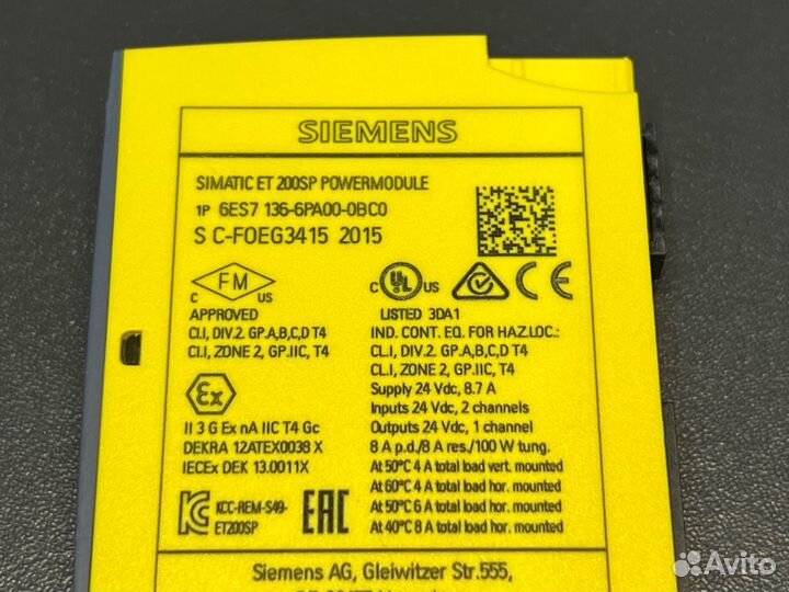 Siemens 6ES7 136-6PA00-0BC0 Б/У, 2 шт