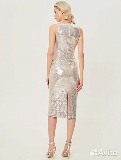 Платье новое поетки золотое 48