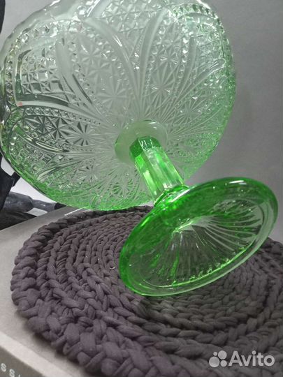 Ваза фруктовница цветное стекло