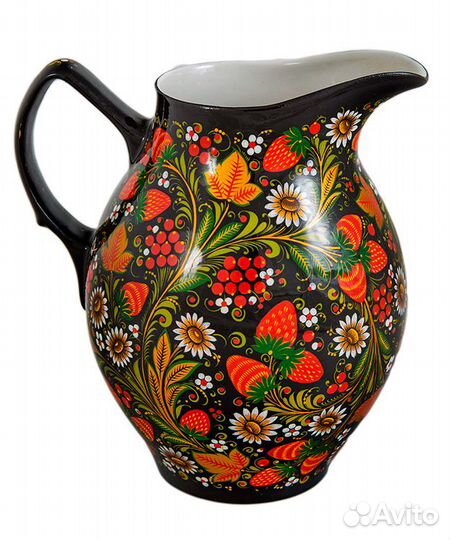 Кувшин «Полянка» керамический. Хохлома