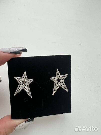 Сережки серебро
