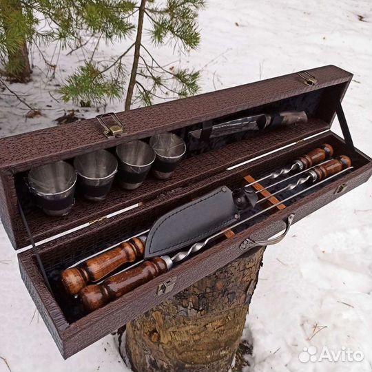 Набор шампуров в кейсе 