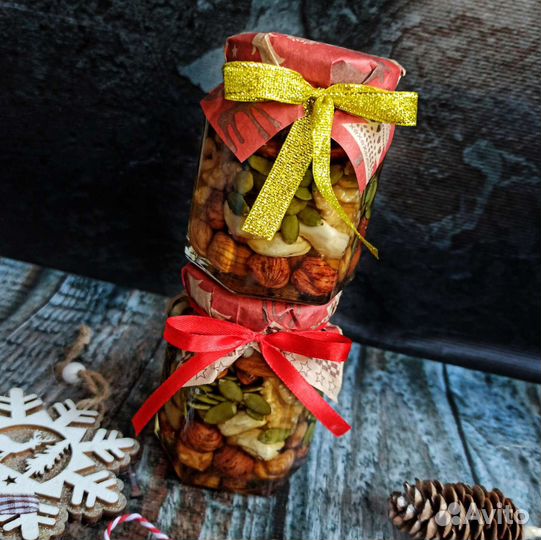 Мед с орехами Подарок Новый год