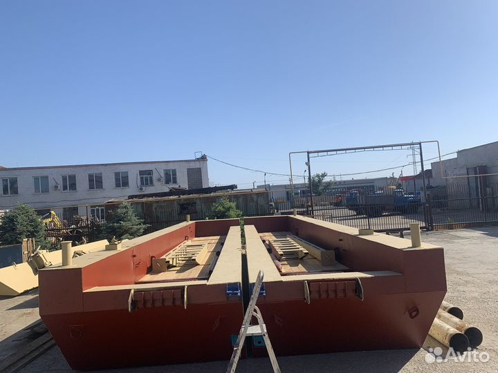 Понтон для экскаватора, изготовление