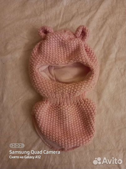 Шапка шлем для девочки 46 48